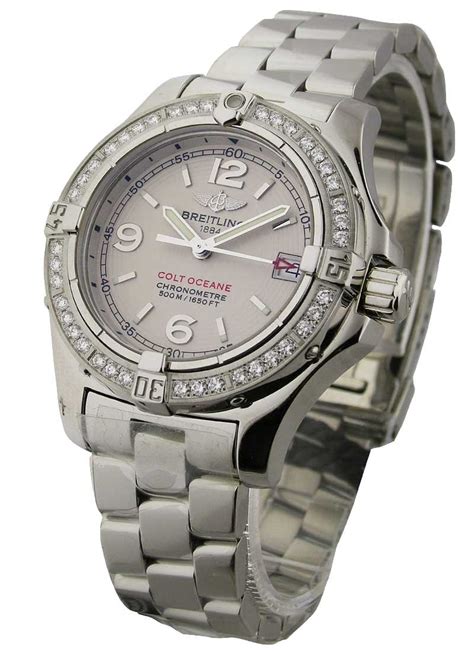 breitling colt oceane ladies diamond watch|breitling colt automatic cheapest.